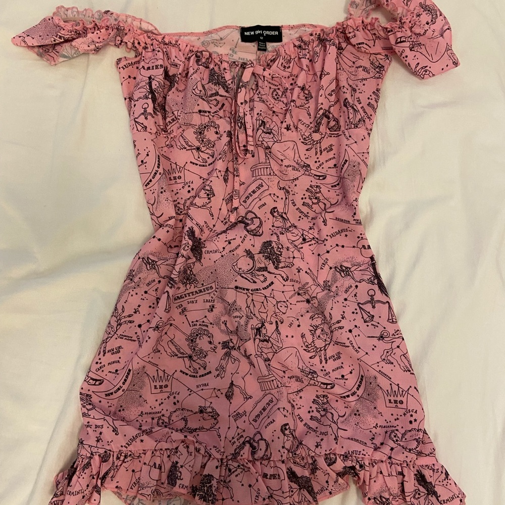New Girl Order Zodiac Constellation Dress in Pink